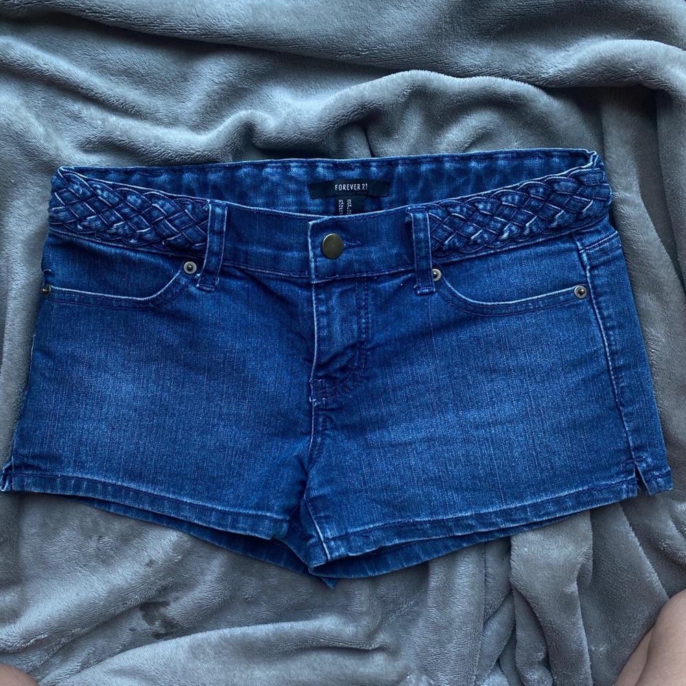 Braided Forever 21 Jean Shorts